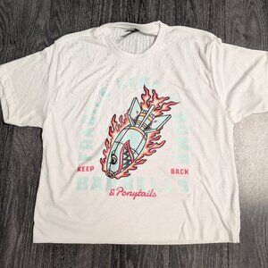 Barbells And Ponytails Short Sleeve Crop "Like A Bomb" T-Shirt S